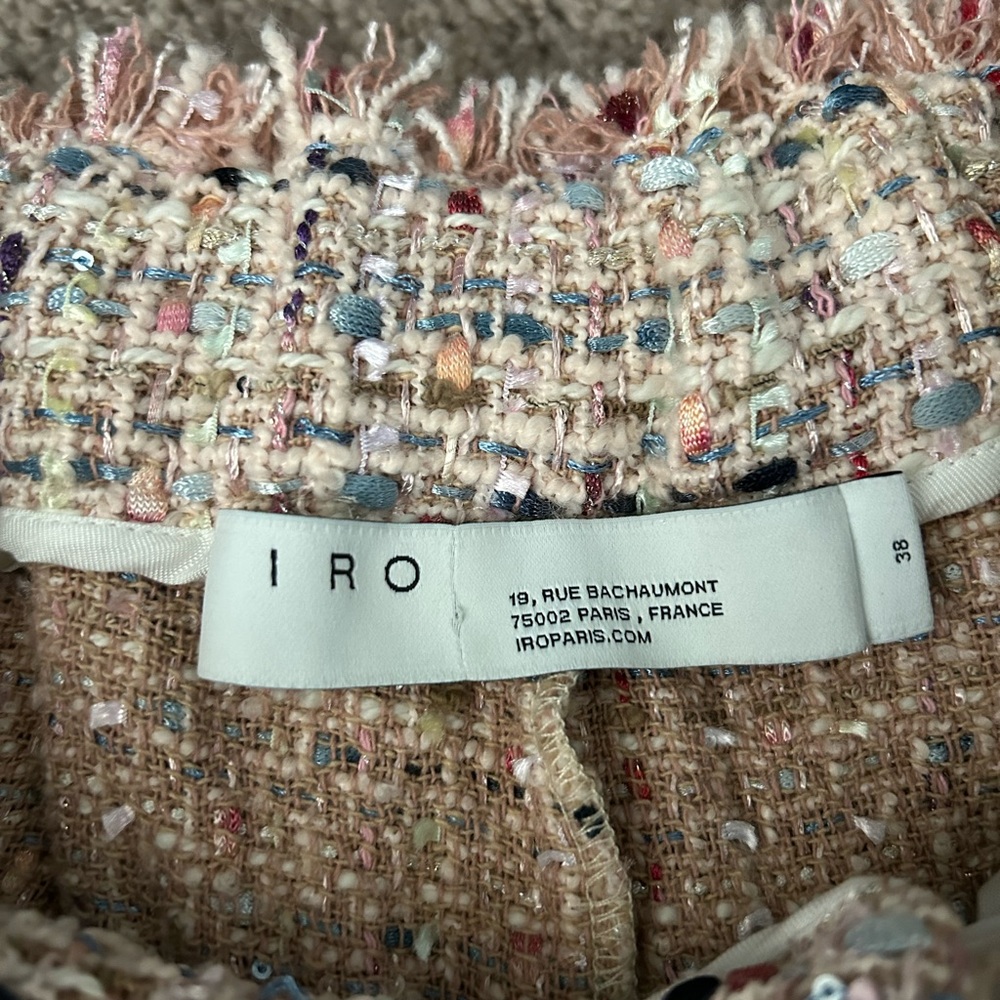 Iro Tweed Pattern Mini Shorts - image 4
